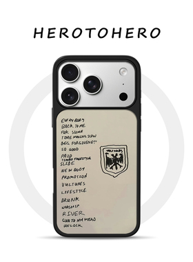 KanyeWest侃爷手写稿 适用苹果手机壳17promax磁吸iPhone16新款15美式14复古13高级12手机壳VULTURES专辑周边