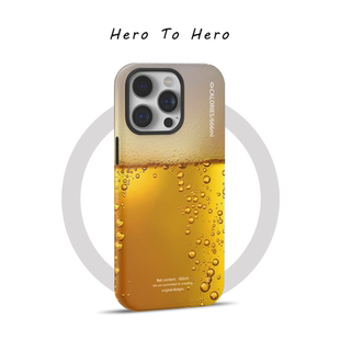 夏日冰啤 适用苹果17promax手机壳磁吸iPhone16啤酒ins风15高级14小众不撞壳13创意独特华为小米15手机壳超火
