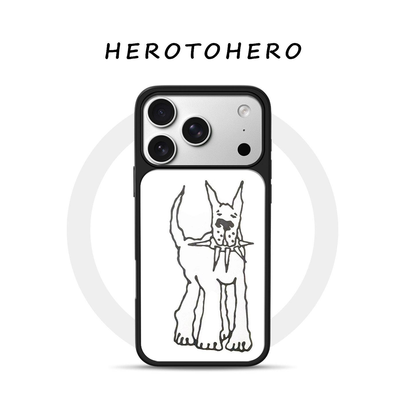 摇滚朋克小狗 适用于苹果华为小米手机壳17promax磁吸iPhone16新款1艺术14小众暗黑风13简约12美式手机壳个性