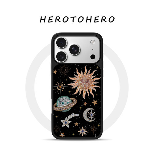 星钻 适用苹果华为小米鎏金手机壳17promax磁吸iPhone16新品创意15高级感小众14独特13艺术个性12手机壳全包