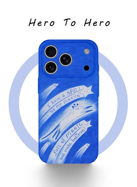 Y2K流星小猫 适用苹果小米手机壳磁吸iPhone17promax新款可爱16创意卡通15小众14高级艺术13巨好看手机壳蓝色