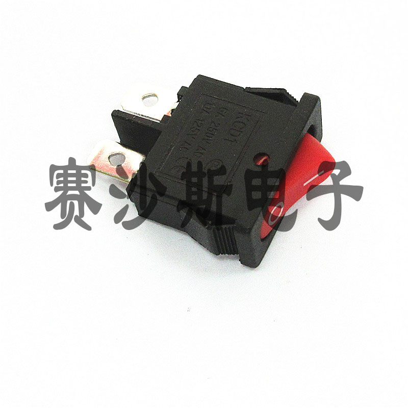 6A扁形红色2脚2档船型开关电源开关KCD1-110 9.5*21仪器仪表开关