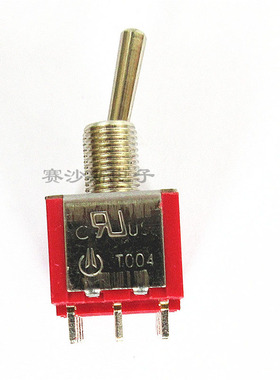 6MM红色钮子开关MTS-402红色钮子 摇头开关拨动开关12脚2档 12P2T