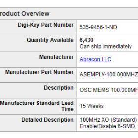 ASEMPLV-100M 100MHZ 100.000MHZ LVDS 差分晶振 3225 6脚 进口