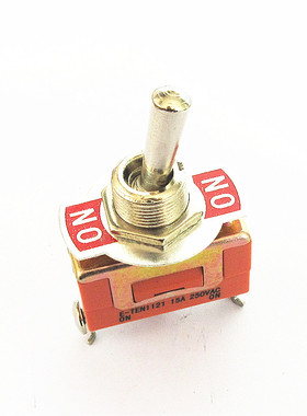 普通橙色钮子开关E-TEN1121摇头摇臂拨动开关3脚2档孔径12MM