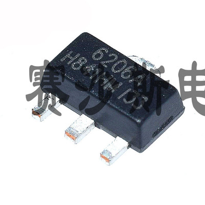 全新 XC6206P332PR 6206-3.3V 3.3V 电源稳压芯片IC SOT-89封装