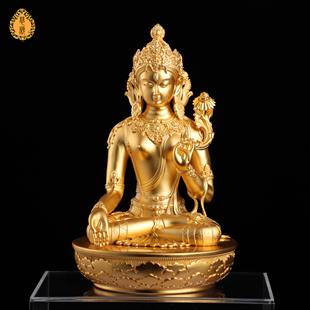 纯铜 扎纳巴扎尔白度母 佛像摆件古法铜鎏金家居摆放可定纯金纯银
