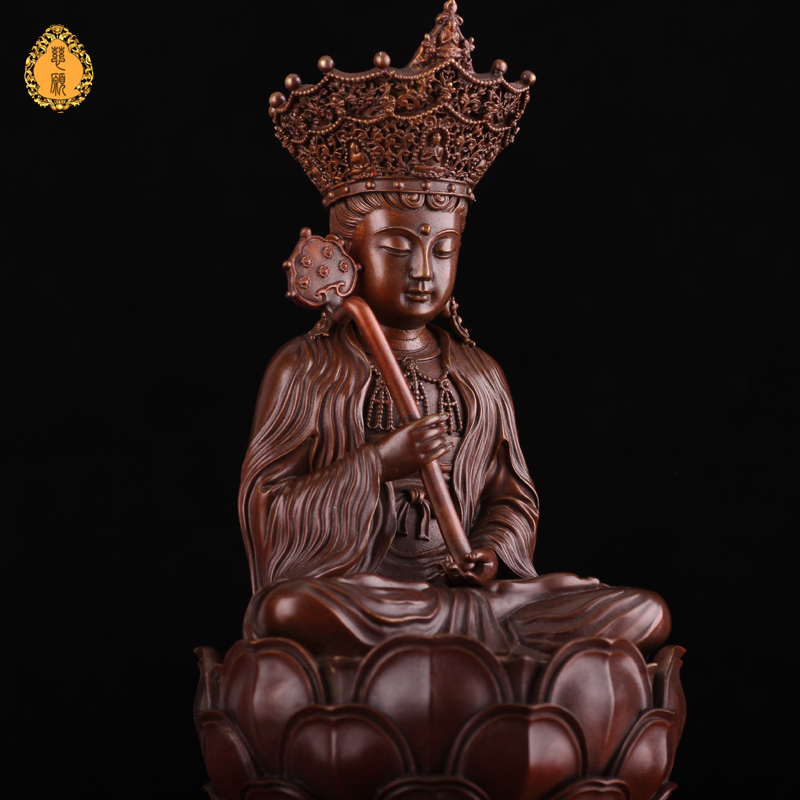 铜万年寺普贤菩萨家居摆件