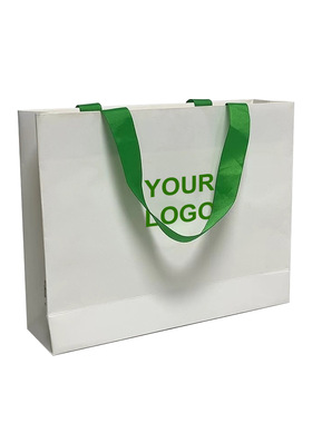 手提袋纸袋定制礼品袋时尚艺术纸包装袋白色礼品纸袋印刷LOG包装