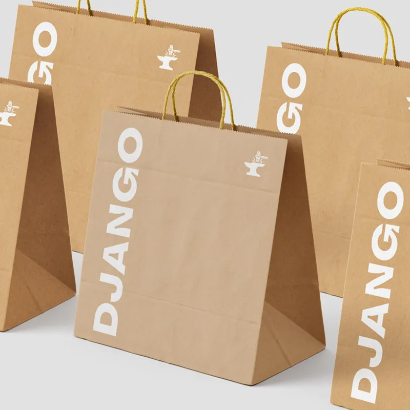 手提袋纸袋定制新款印花牛皮纸手柄礼品包装工艺品服装购物袋包装