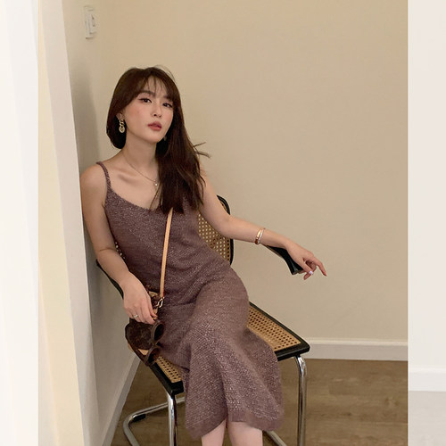 V领连衣裙女单穿&内搭针织裙