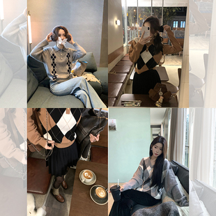 毛衣 Rreppy Polo领上衣 澳毛羊毛衫 半裙 Style菱格毛衣系列