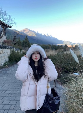 lazy chic温泉羽绒 新国标90白鸭绒|4大锁绒科技 宽松休闲羽绒服