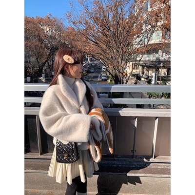 Creamy奶霜环保皮草 贵贵气质感 奢感宽松毛绒绒短款毛毛外套