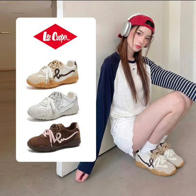 LeeCooper【多彩曲奇】内增高德训鞋女2026女士新款鞋子休闲女鞋
