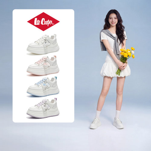 LeeCooper官方正品鞋子女小白鞋