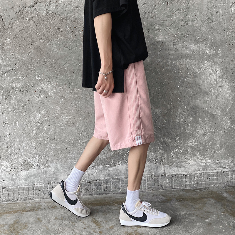 K709-P20夏季特价大码宽松侧边三条杠运动短裤男港风休闲五分裤,男装休闲裤,电商B369（原A024）