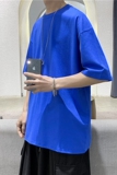 T100短句夏季新款纯色短袖T恤男宽松纯棉半袖上衣，男装T恤，电商B369（原A024）
