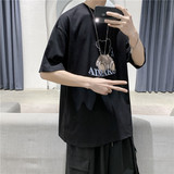 T109短句夏季男士印花短袖T恤宽松大码潮流半袖体恤，男装T恤，电商B369（原A024）