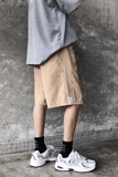 K709-P20夏季宽松大码侧边条纹短裤男港风休闲运动五分裤，男装休闲裤，电商B369（原A024）