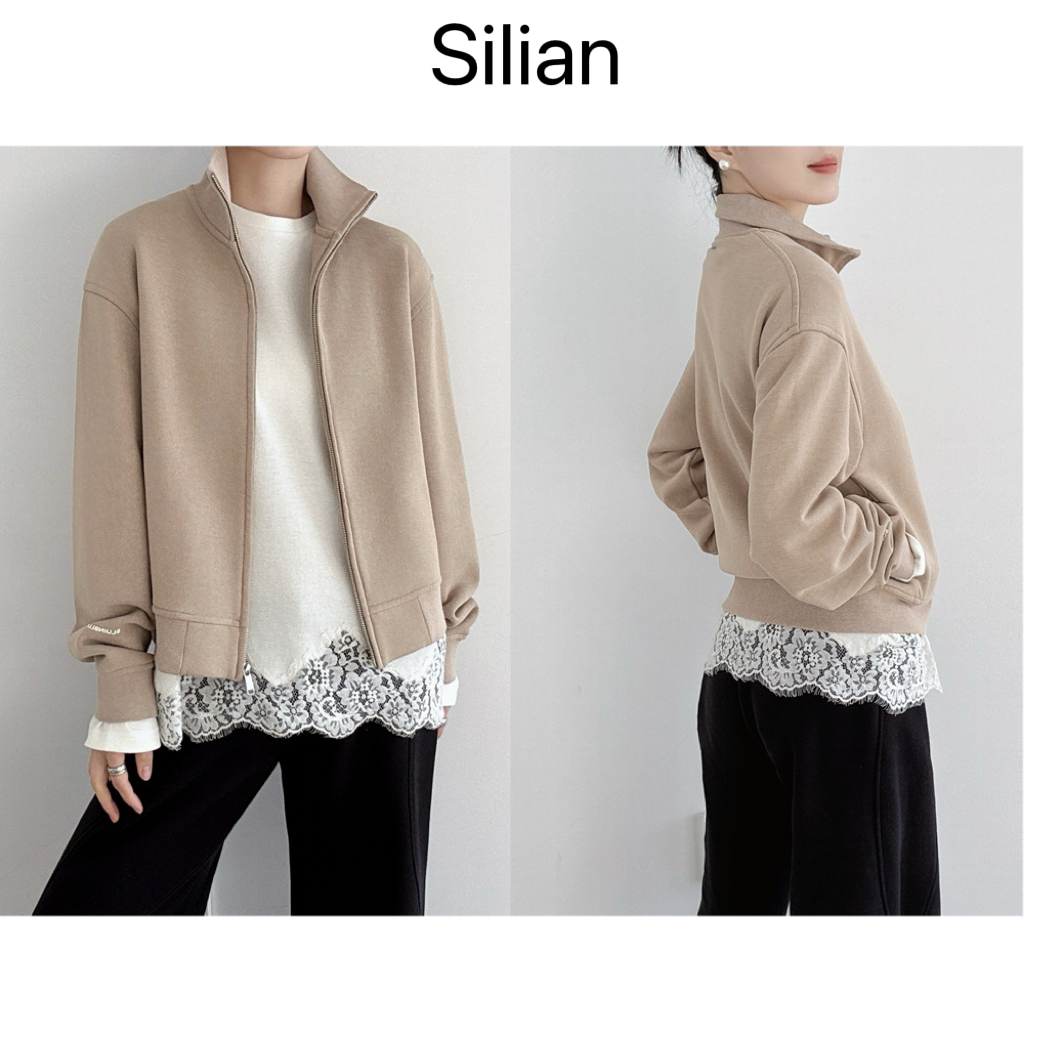 短款高端拉链卫衣｜全棉加绒｜立领立裁｜POLO领ATHFLOW风卫衣