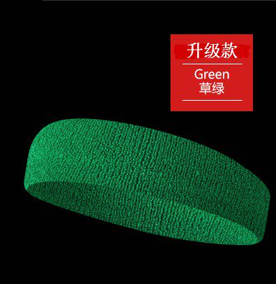儿童运动发带吸汗带篮球足球跑步止汗带导汗发箍戴护额绿可订图案