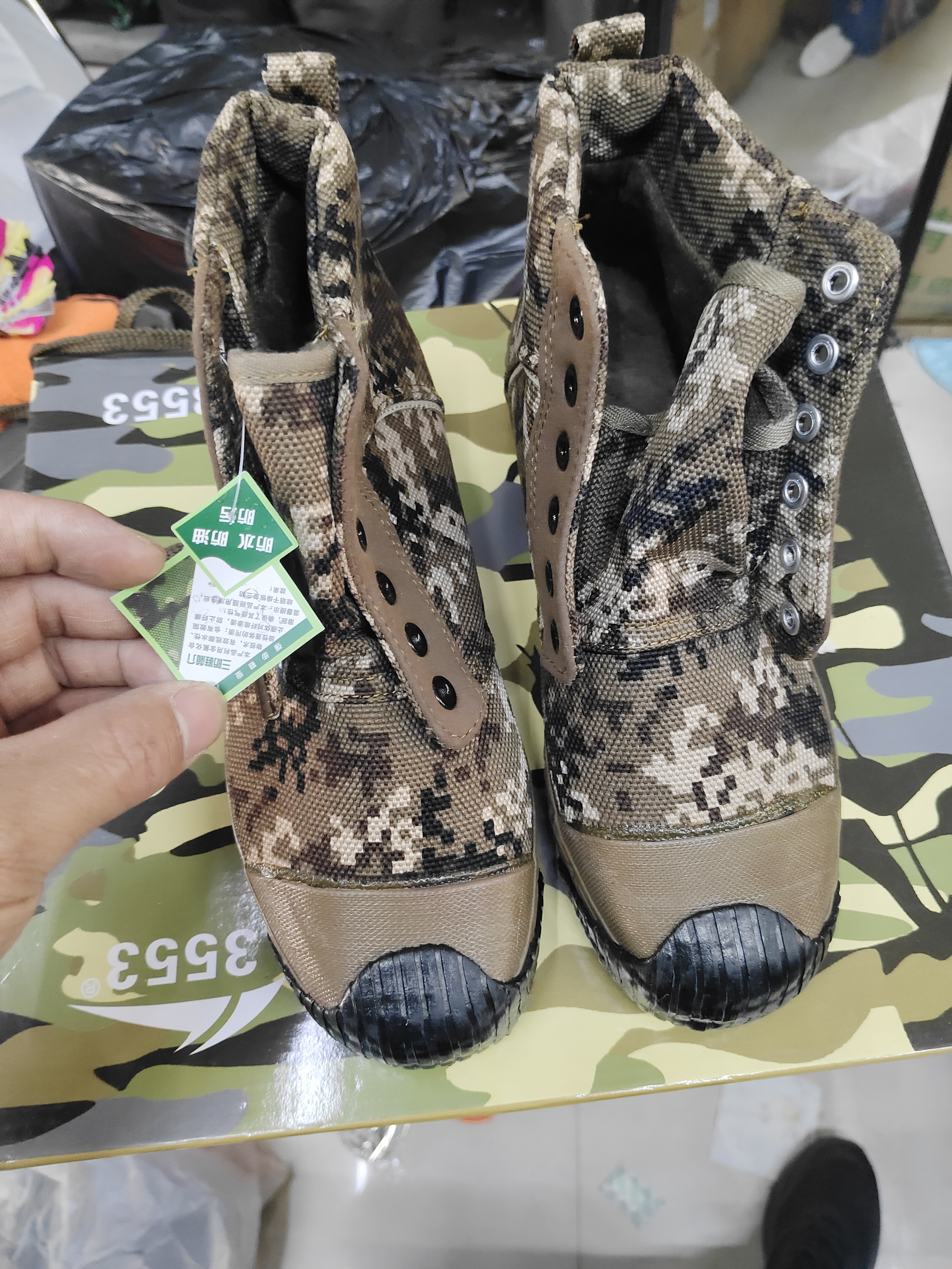 1137正品薄水晶绒保暖解放鞋高帮荒漠迷彩鞋防滑耐磨劳保鞋