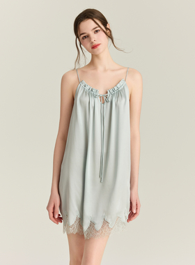 GP2025夏季新款19姆米性感少女真丝睡裙短款高级感桑蚕丝睡衣
