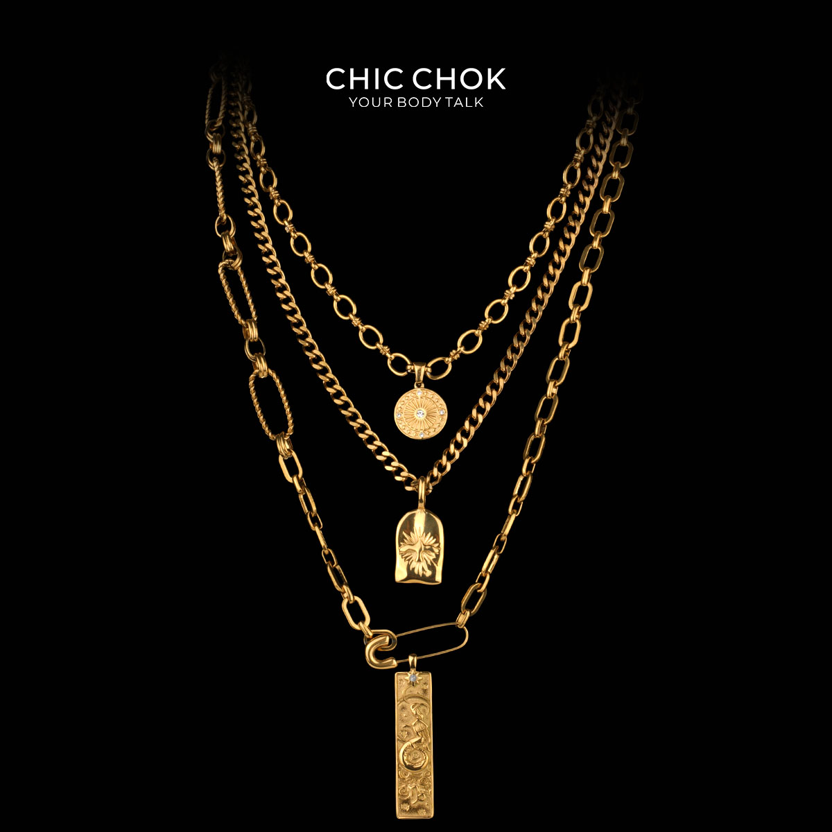 CHICCHOK金链星章摩羯座项链