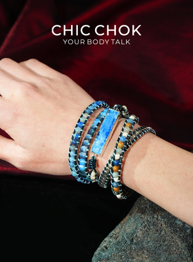 CHICCHOK手串叠戴手链原创手工DIY编制手镯锆石男串珠情侣女手环