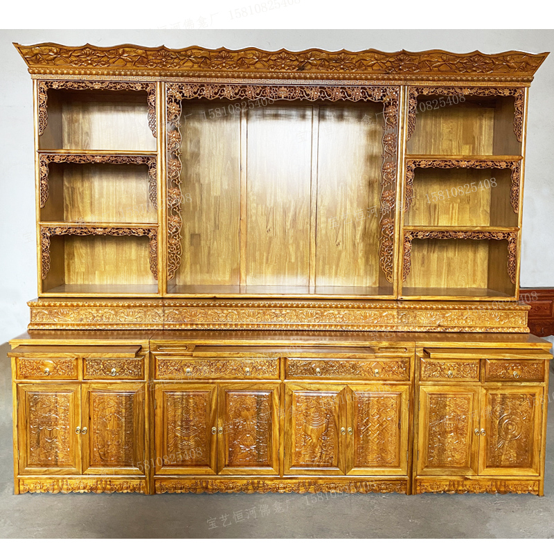 宝艺恒河藏式佛龛供台佛柜香樟木