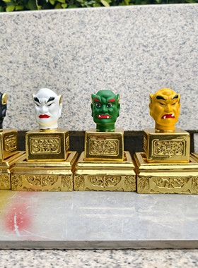 源头厂家香樟木五鬼印章6X6厘米规格现货摆件实拍包刻字