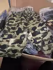 上海 特价 童装 bape kids 棉布中裤