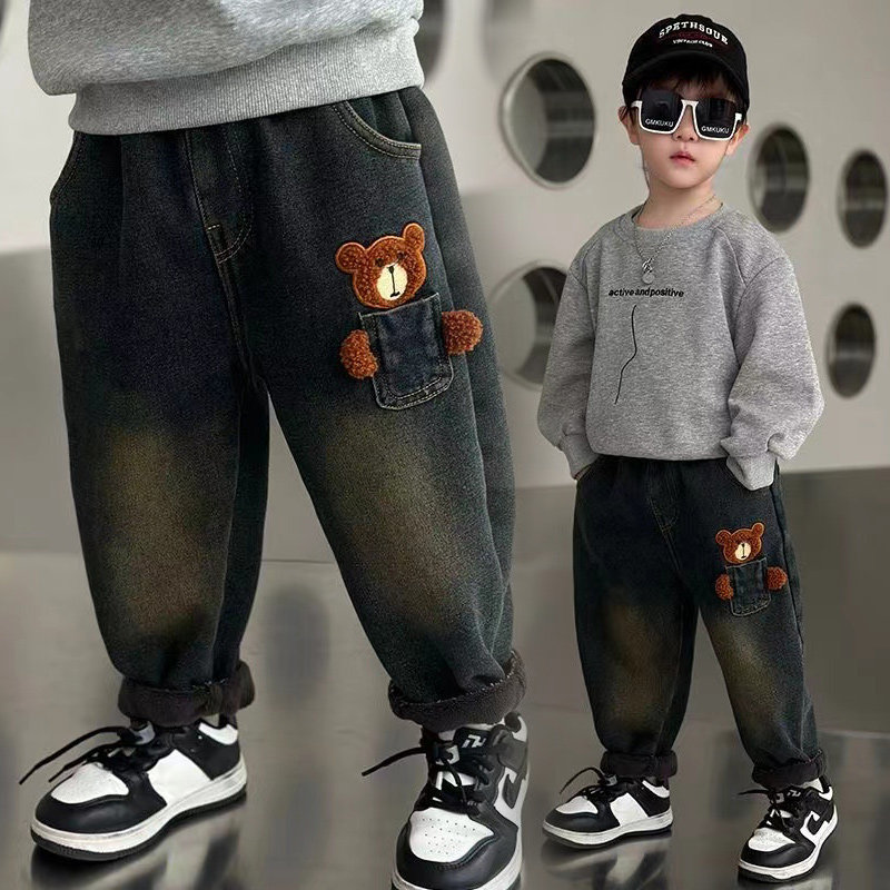 男童牛仔裤儿童裤子春秋新款3-8岁秋冬宝宝男孩小童长裤帅气