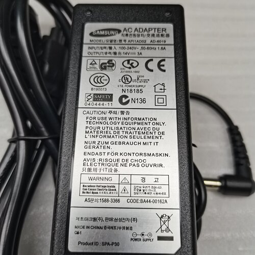 适用三星 14V 2.14A 30W显示器电源适配器ADS-30NJ-12