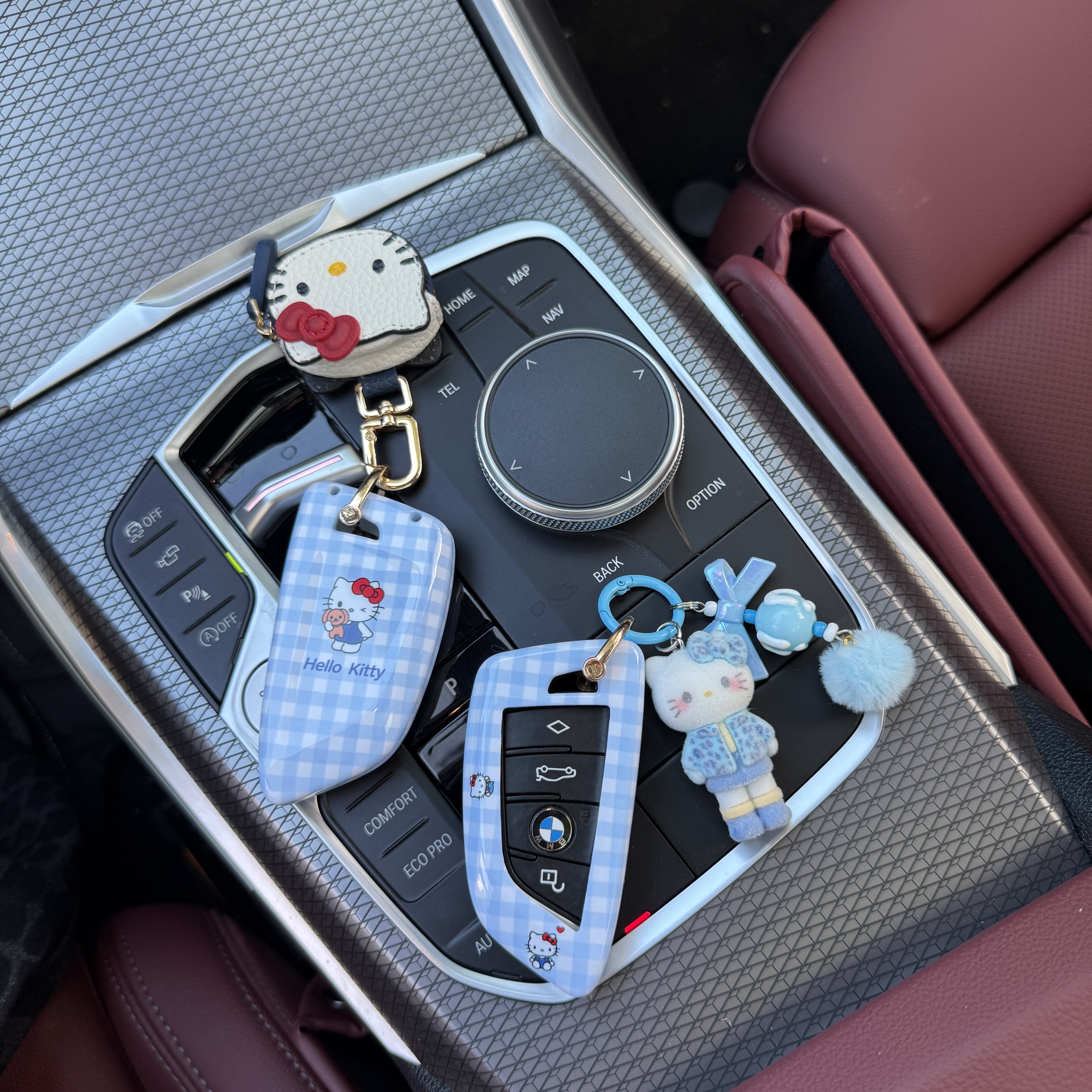 适用于宝马钥匙套新3系5系1系7系x2x3x4x5壳530车320li格纹kt猫壳