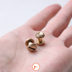 动手网 FC风尘三代螺丝三代黄铜皮带腰带螺丝工字钉10X6 黄铜螺丝