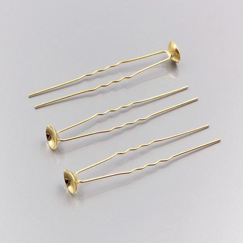 合金U型夹托盘发夹diy手工