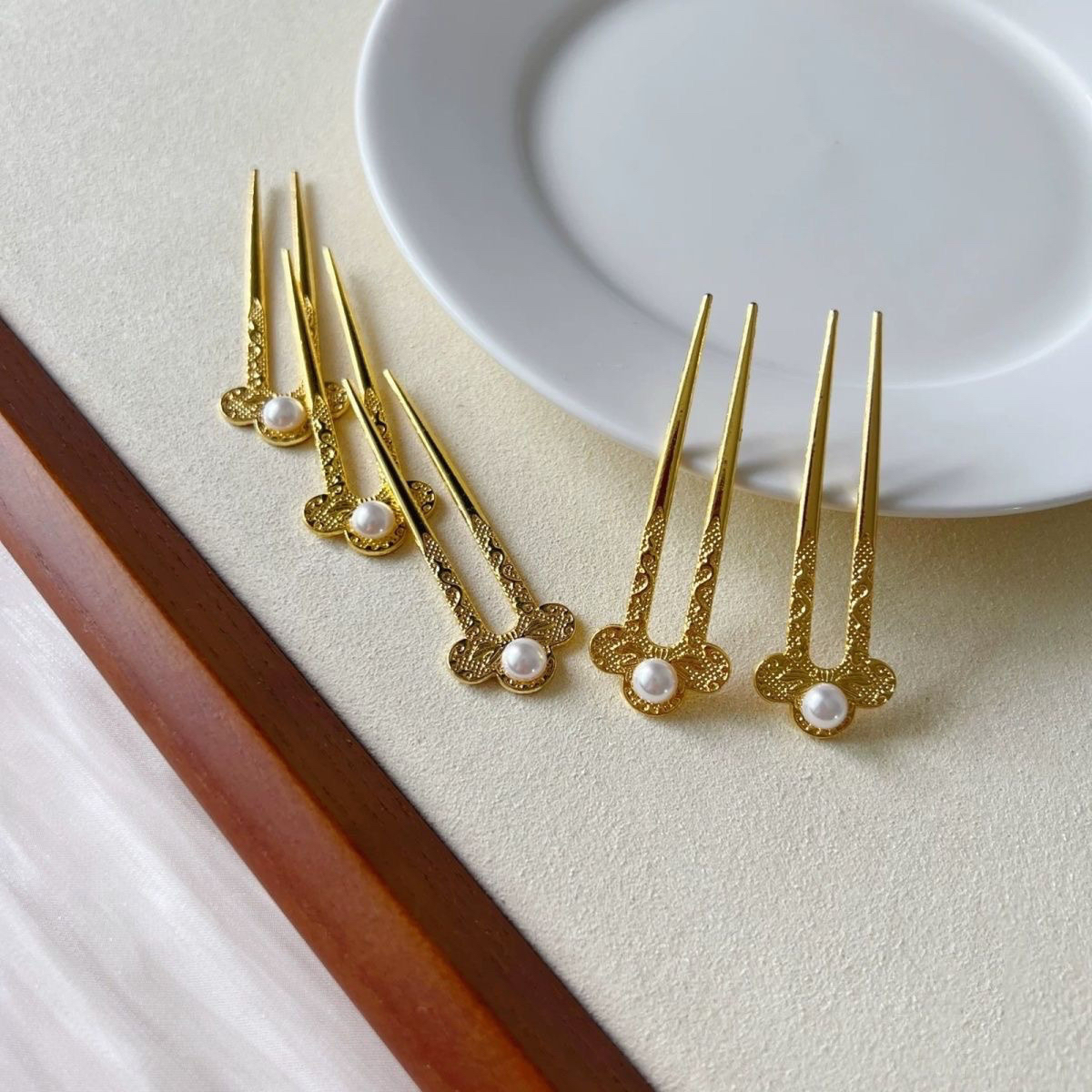 宫廷唐风发钗花纹古风国风妆点饰品汉服发饰发簪简约百搭头饰