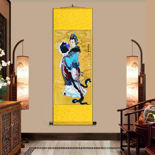 太阴星君 丝绸卷轴装饰挂画卷轴挂画日神月神供奉太阴娘娘包邮