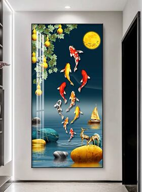 中式入户玄关装饰画走廊过道画世纪