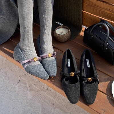 4CM内增高女秋冬季玛丽珍鞋