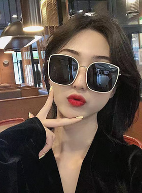 偏光方形时尚女士大框太阳镜