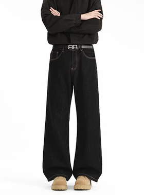 美式丹宁原牛2021M版牛仔裤男春秋cleanfit潮牌宽松直筒休闲长裤