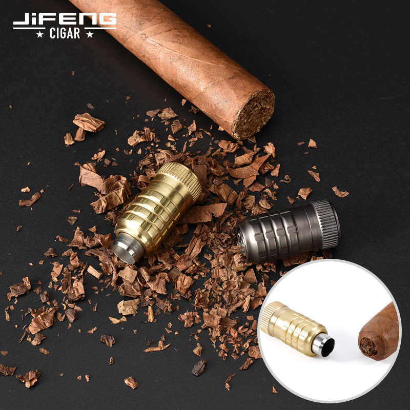 JIFENG礼盒包装小号季风金色锋利单刀轻便携式随身纯铜雪茄开孔器