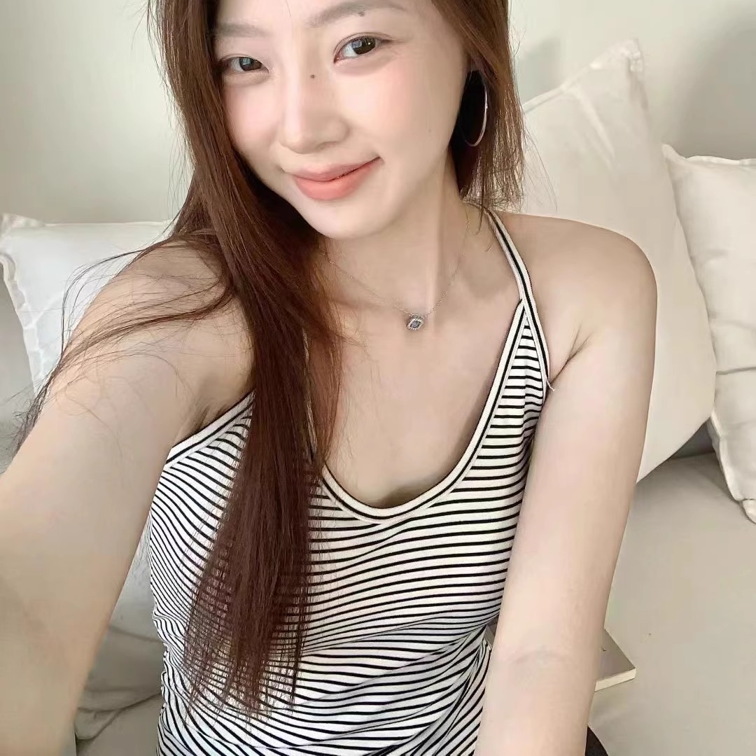 辣妹纯欲带胸垫条纹吊带背心女修身美背性感短款打简约底美式上衣