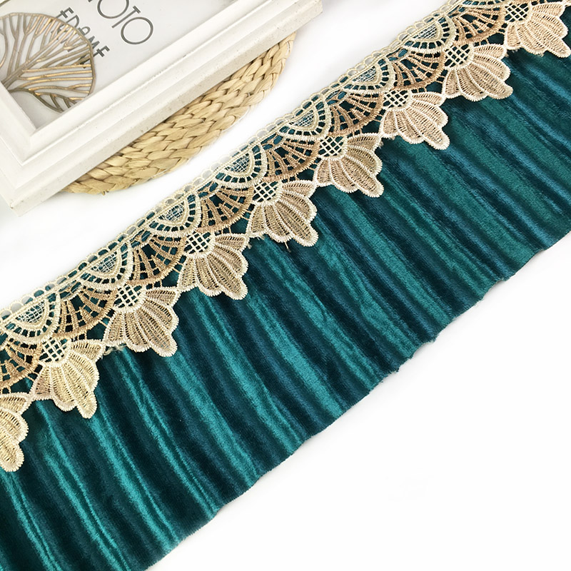 沙发垫下摆边窗帘花边