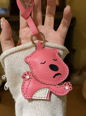 搞怪真皮露比包包挂件ins风小饰品配饰男生loopy书包背包挂饰配件