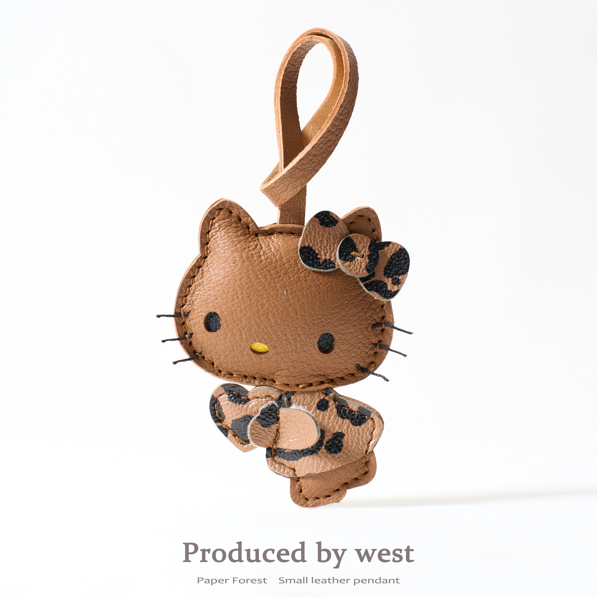 豹纹哈喽 kitty猫挂件小饰品ins风女精致高级感包包书包挂饰配饰