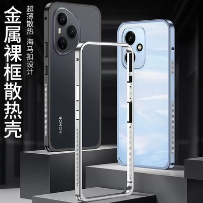 适用于荣耀400Pro金属边框式镂空手机壳超薄透气散热简约荣耀400pro保护套男女